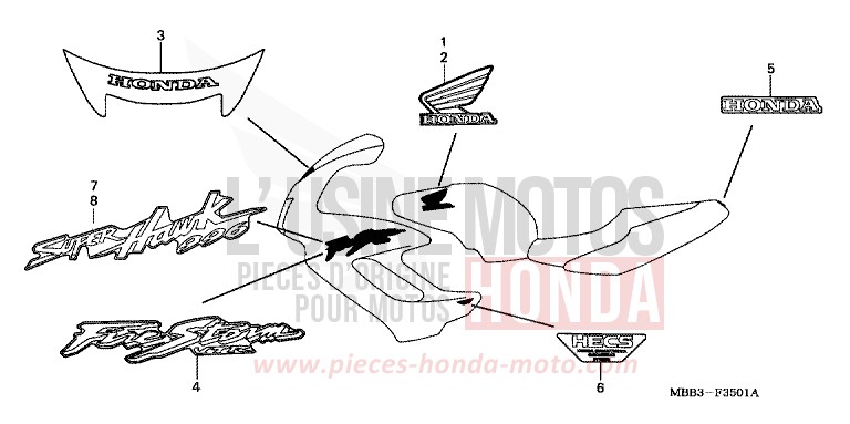 MARKE (1/2/3) von VTR "FireStorm" LAPIS BLUE METALLIIC (PB257) von 2001